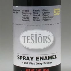 TES1237 Testors Spray Primer Semi-Gloss 3 Oz