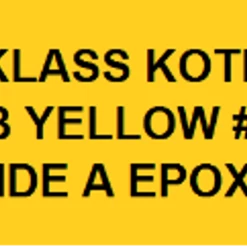 KLA166 KLA166 KLASS KOTE PART A EPOXY CUB YELLOW 8 OZ.