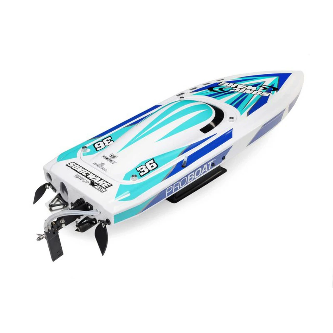 PRO BOAT PRB08032V2T2 PROBOAT Sonicwake V2 36" Self-Righting Brushless Deep-V RTR, White - Image 6