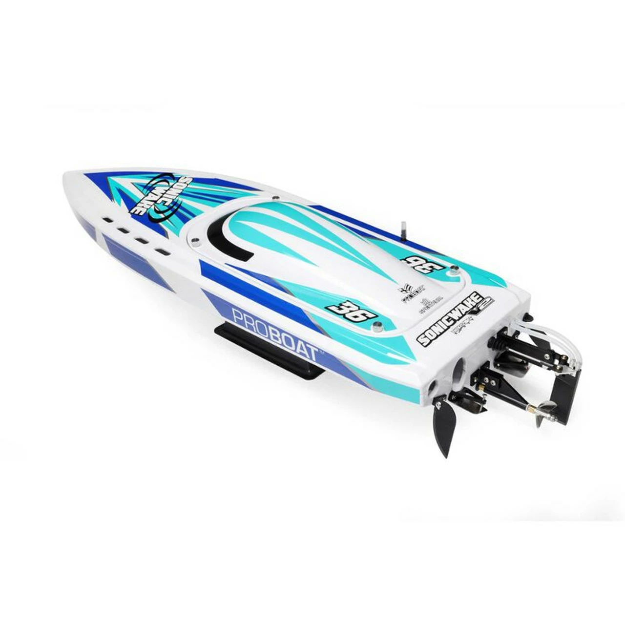 PRO BOAT PRB08032V2T2 PROBOAT Sonicwake V2 36" Self-Righting Brushless Deep-V RTR, White - Image 4