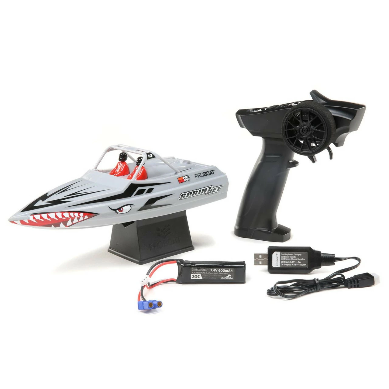 PRB08045T1 Pro Boat Sprintjet 9 Inch Self-Righting RTR Electric Jet Boat (Silver) - Image 11