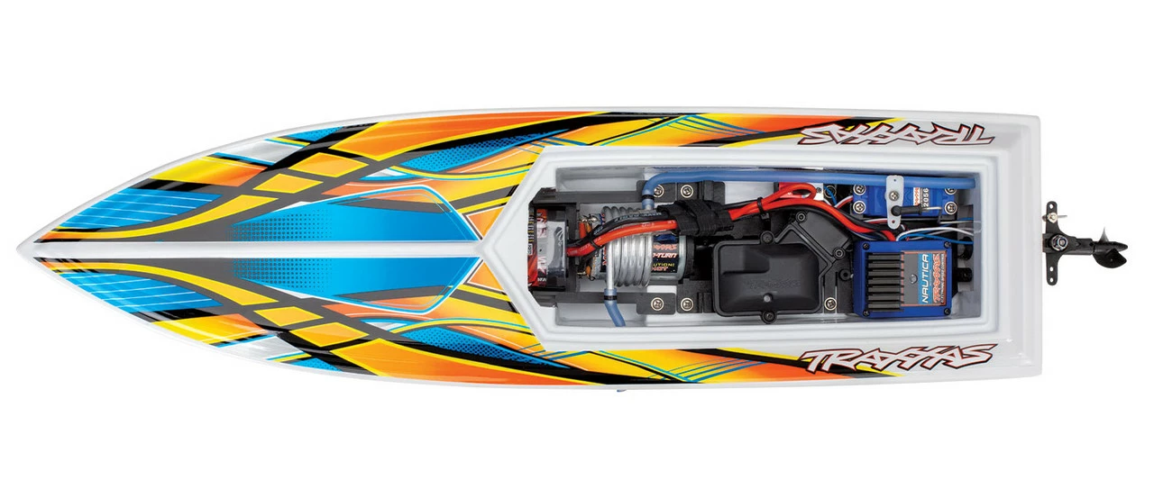 TRA38104-1ORG TRAXXAS Blast 24" High Performance RTR Race Boat - Orange - Image 4