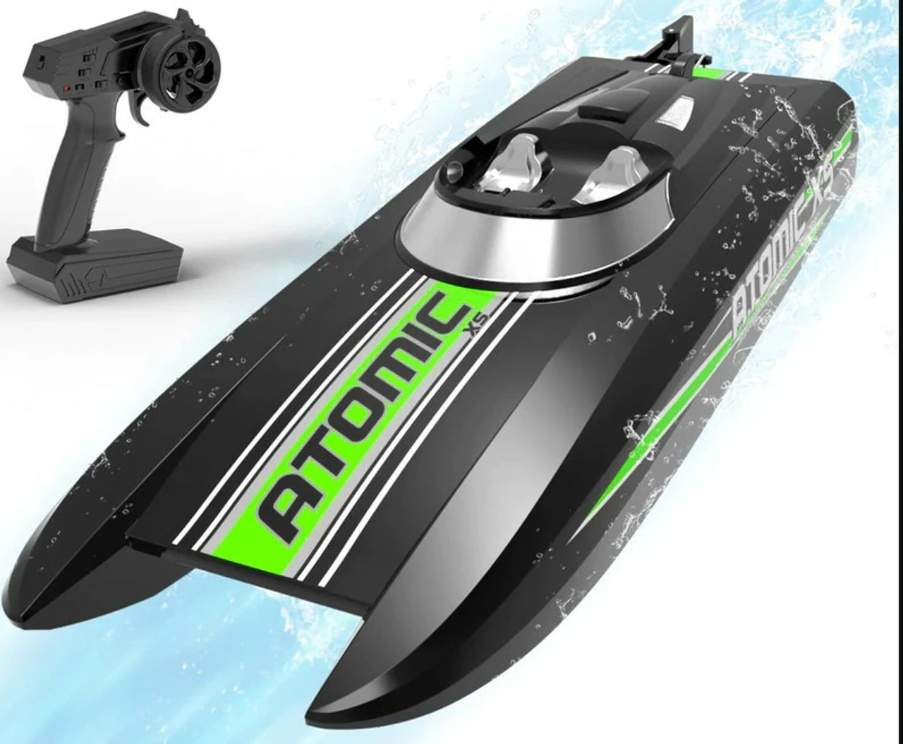 VOL79117 VOLANTEX RC Atomic XS Boat With Reverse Function - Black